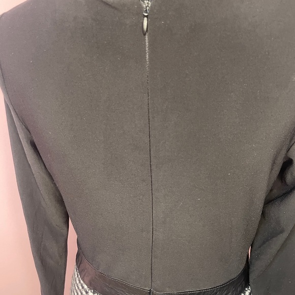 Ralph Lauren Houndstooth Dress Black with Faux Leather belt - Picture 10 of 13